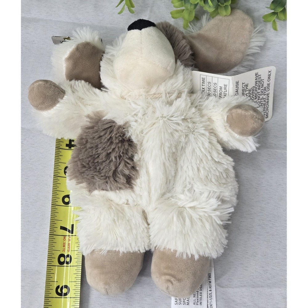 Warmies Puppy Dog Microwavable Plush Lavender Scented Weighted Heating Pad Cream - Picture 3 of 9